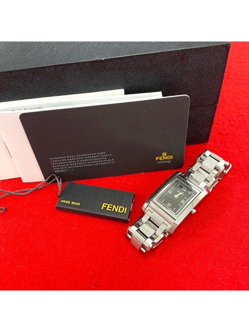 Fendi with Card Loop Stainless Steel Quartz Watch Silver